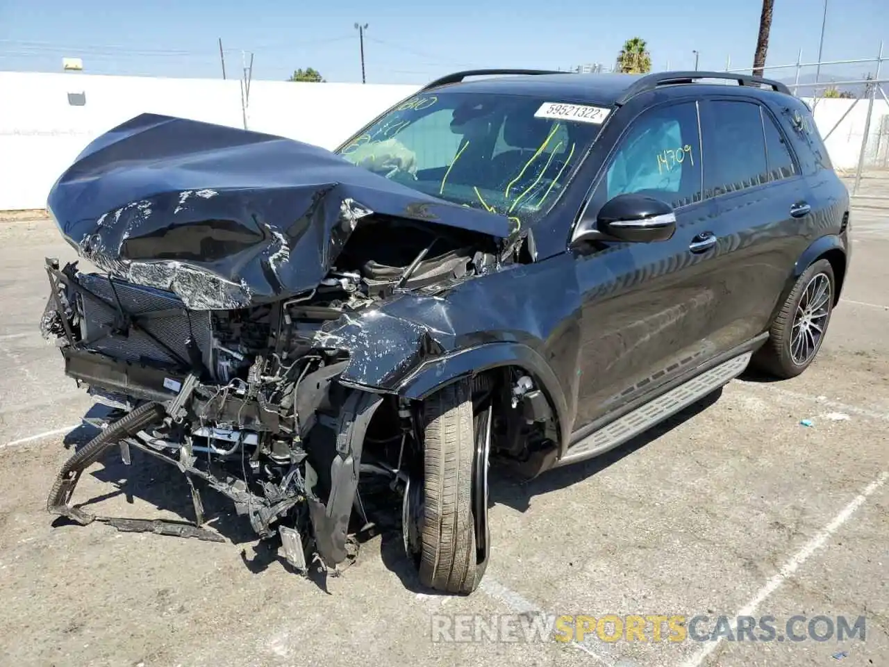 2 Photograph of a damaged car 4JGFB4JB9NA591387 MERCEDES-BENZ GLE-CLASS 2022