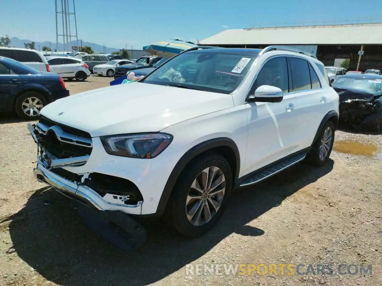 2 Photograph of a damaged car 4JGFB4KB9NA675076 MERCEDES-BENZ GLE-CLASS 2022