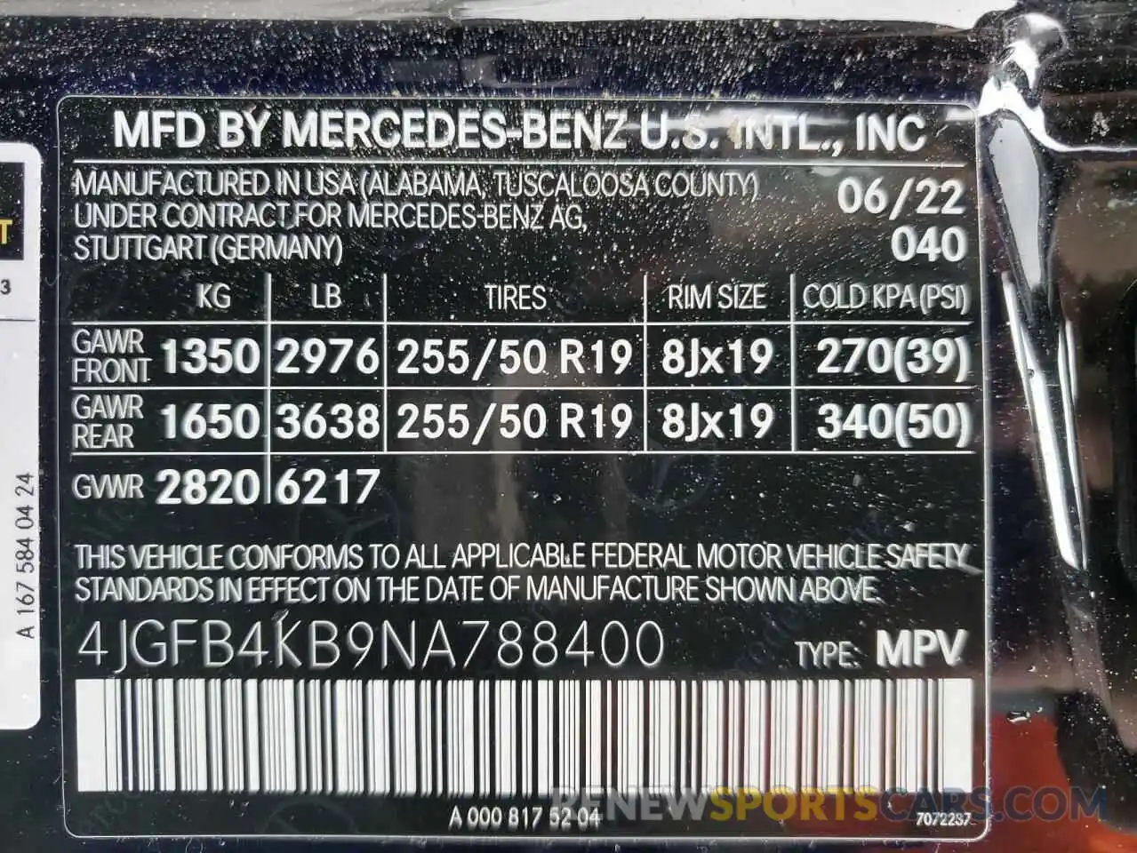 12 Фотография поврежденного автомобиля 4JGFB4KB9NA788400 MERCEDES-BENZ GLE-CLASS 2022