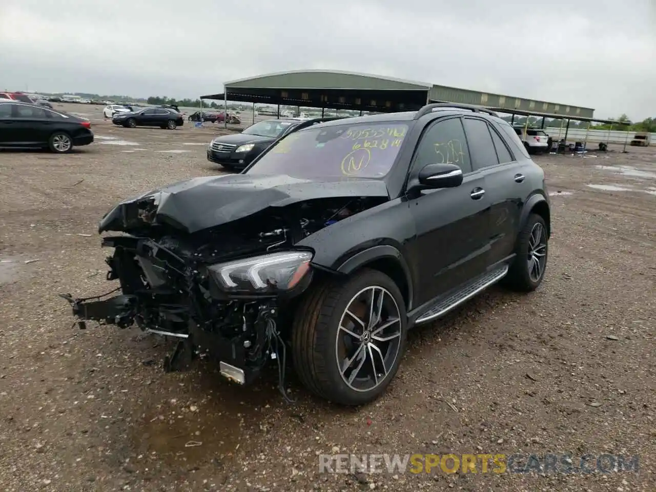 2 Photograph of a damaged car 4JGFB5KB1NA662814 MERCEDES-BENZ GLE-CLASS 2022