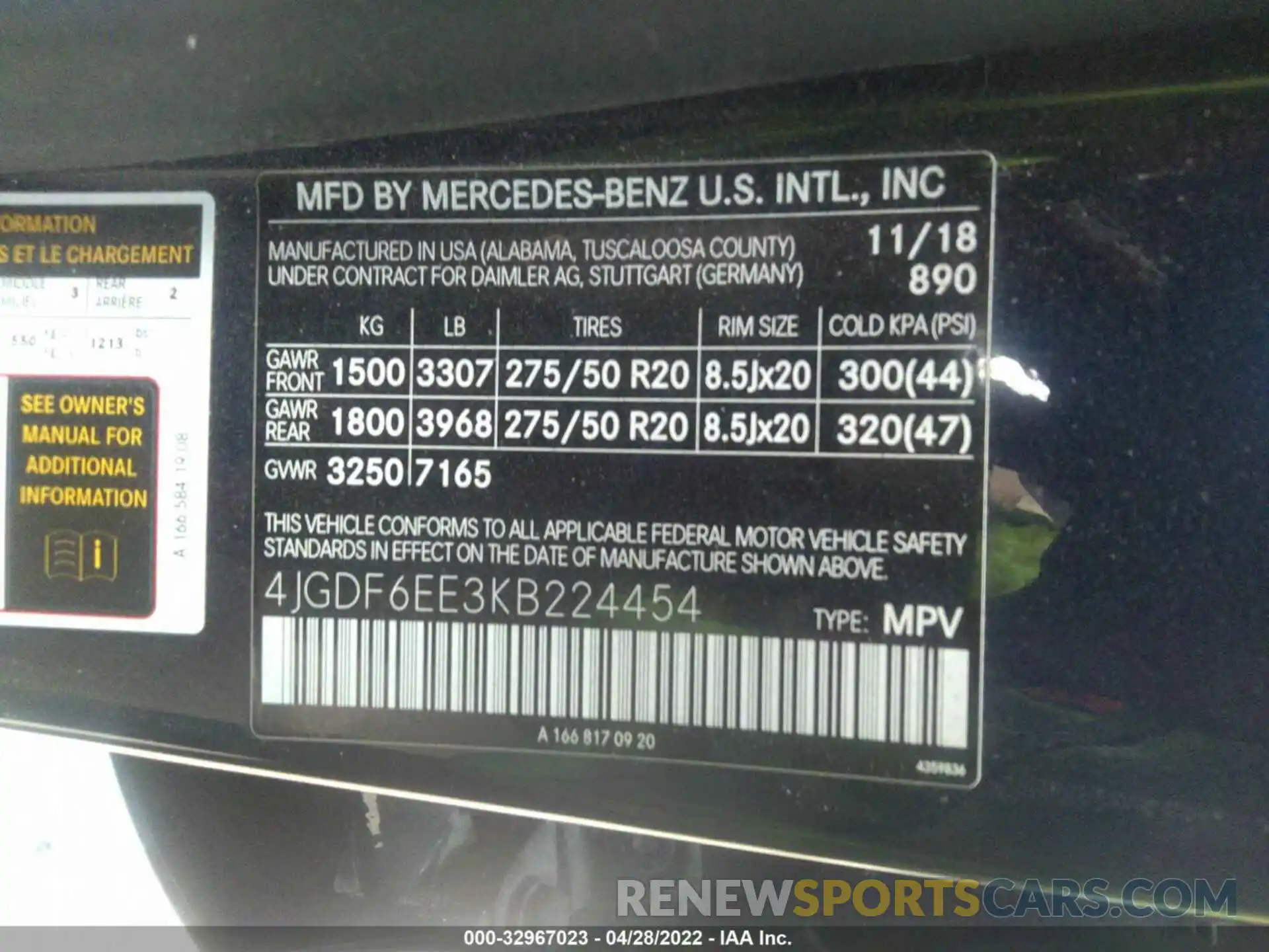 9 Фотография поврежденного автомобиля 4JGDF6EE3KB224454 MERCEDES-BENZ GLS 2019