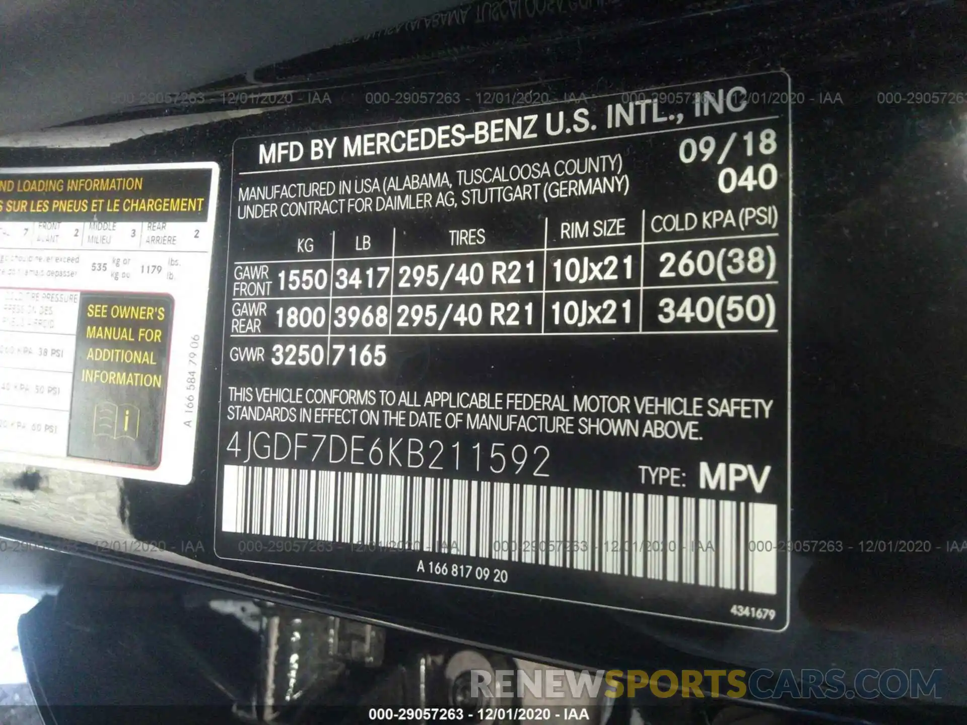 9 Фотография поврежденного автомобиля 4JGDF7DE6KB211592 MERCEDES-BENZ GLS 2019