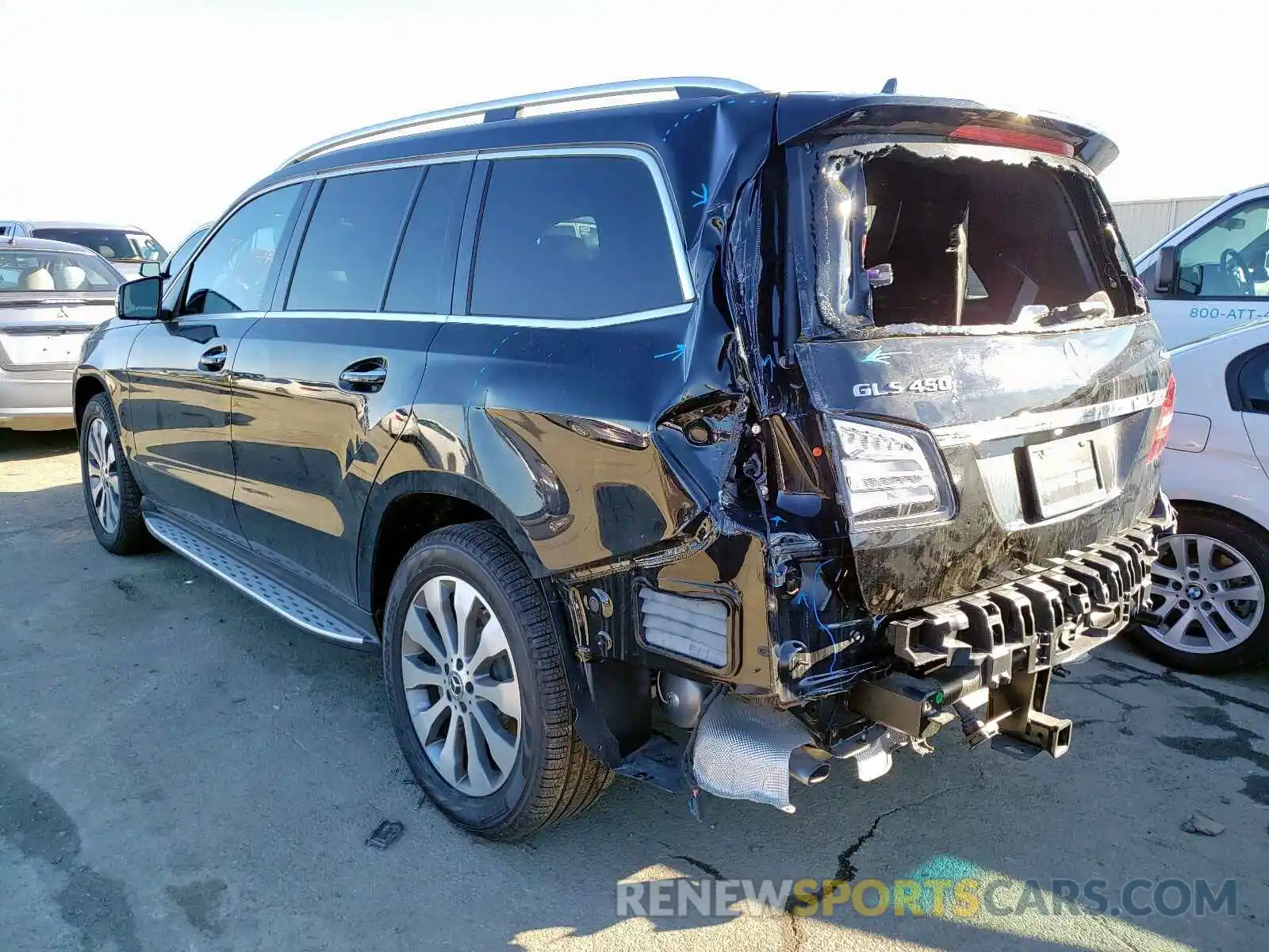 3 Фотография поврежденного автомобиля 4JGDF6EE0KB236223 MERCEDES-BENZ GLS 450 4M 2019