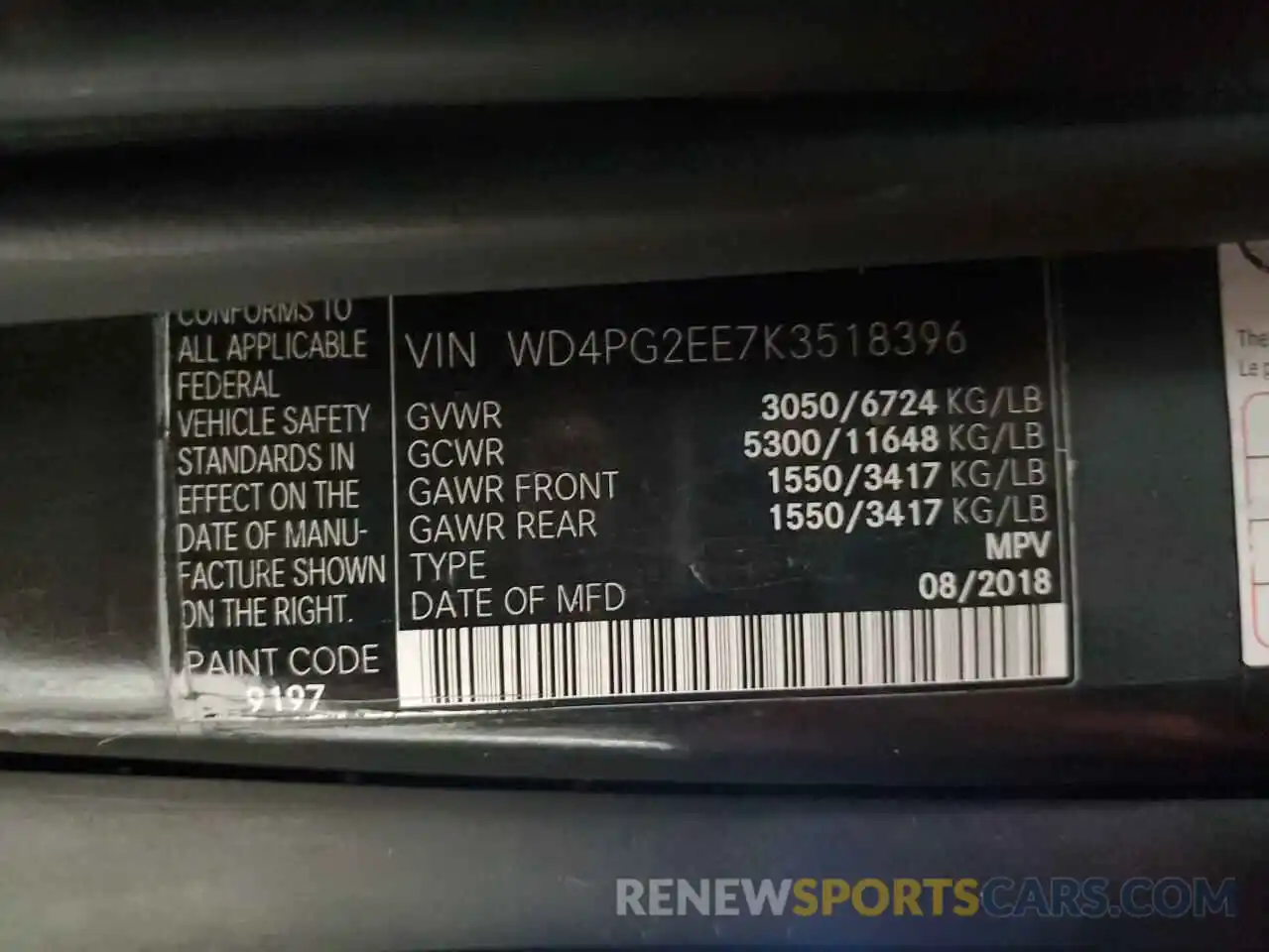 13 Фотография поврежденного автомобиля WD4PG2EE7K3518396 MERCEDES-BENZ METRIS 2019