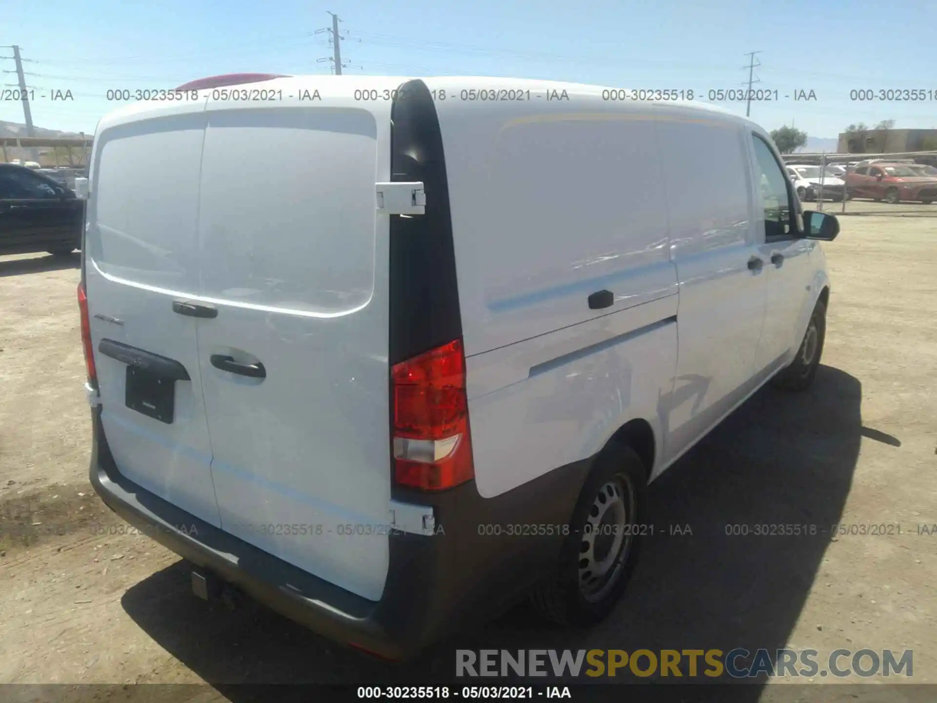 4 Фотография поврежденного автомобиля WD3PG2EAXK3605081 MERCEDES-BENZ METRIS CARGO VAN 2019