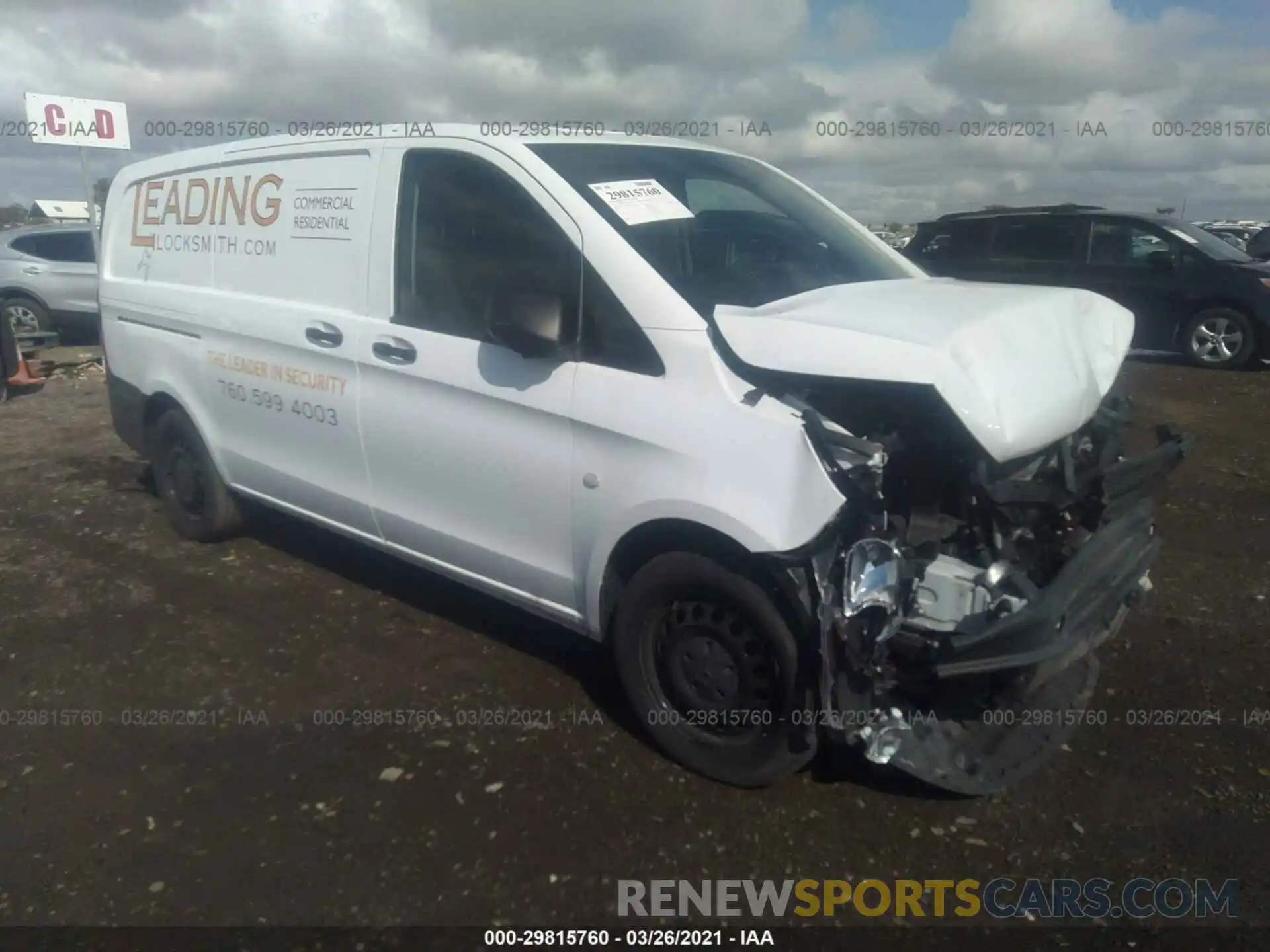 1 Photograph of a damaged car WD3PG2EA7L3645779 MERCEDES-BENZ METRIS CARGO VAN 2020