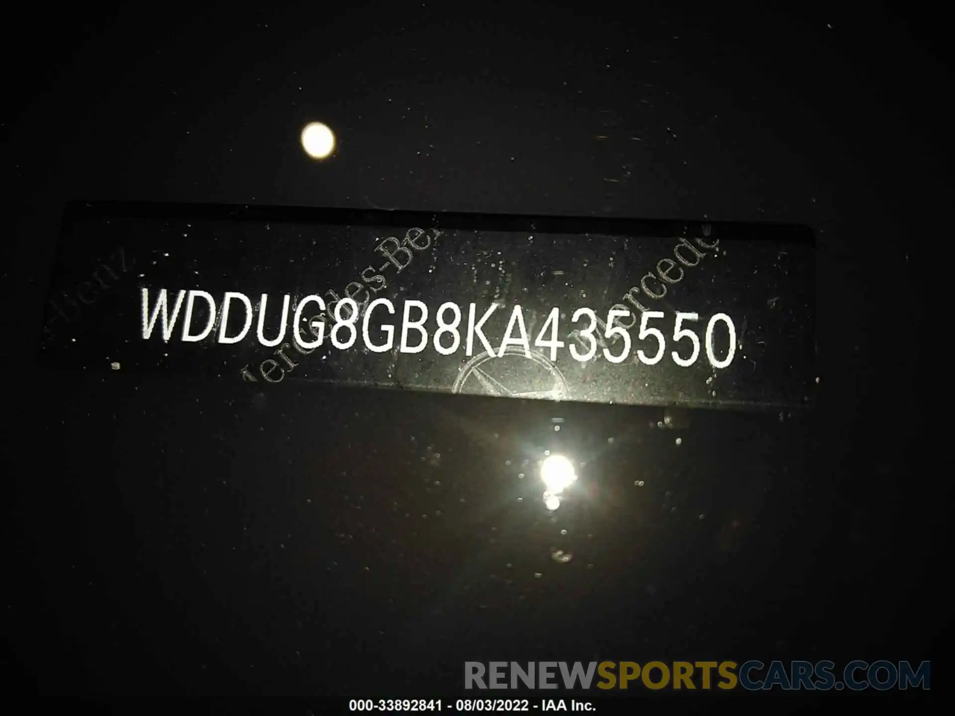 9 Photograph of a damaged car 00DUG8GB8KA435550 MERCEDES-BENZ S-CLASS 2019