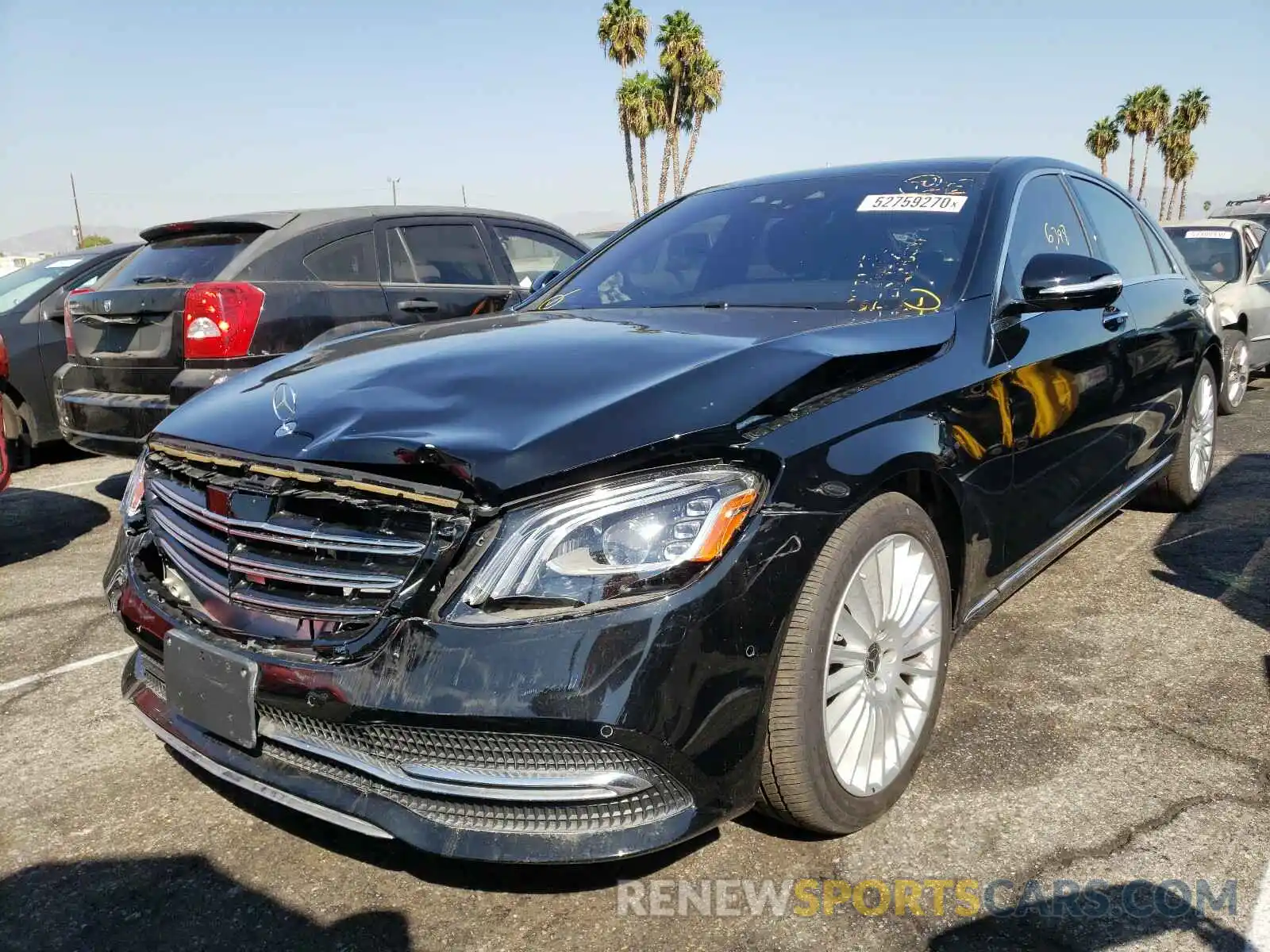 2 Photograph of a damaged car WDDUG8DB1KA487851 MERCEDES-BENZ S CLASS 2019