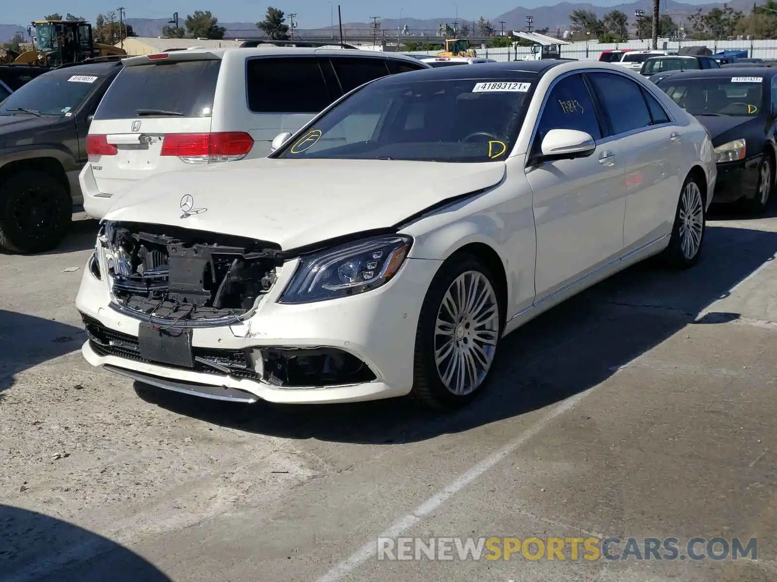 2 Photograph of a damaged car W1KUG6GB6LA528816 MERCEDES-BENZ S CLASS 2020