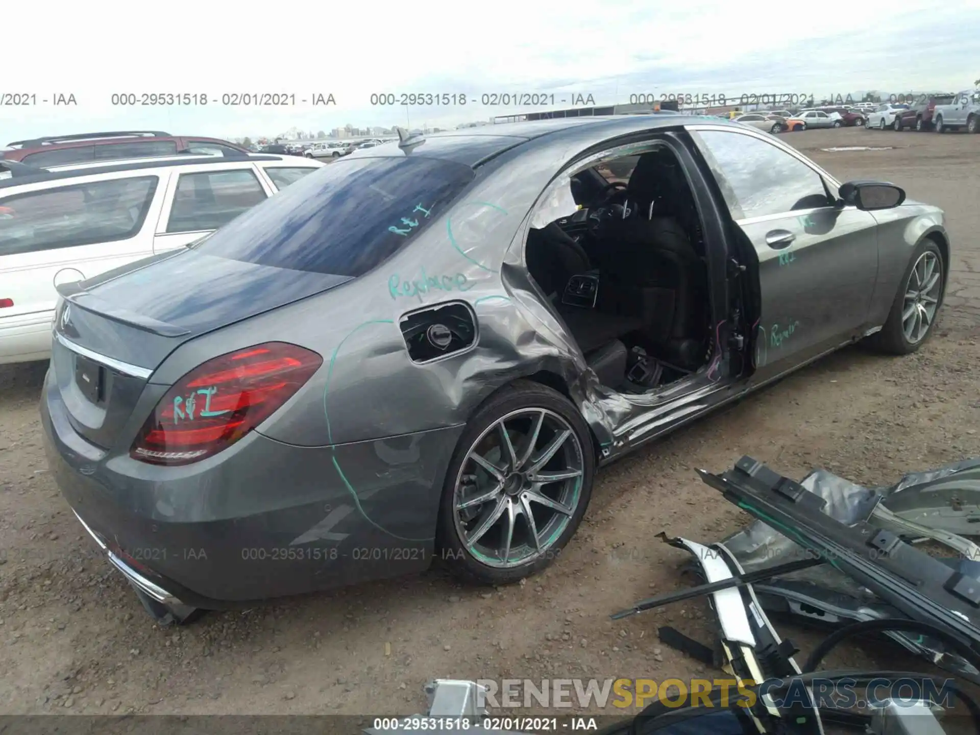 4 Фотография поврежденного автомобиля W1KUG8DB5LA553836 MERCEDES-BENZ S-CLASS 2020