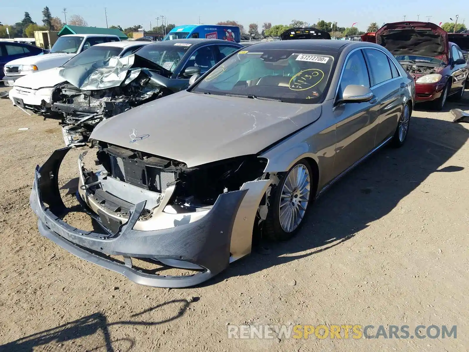2 Фотография поврежденного автомобиля W1KUG8DBXLA557798 MERCEDES-BENZ S CLASS 2020