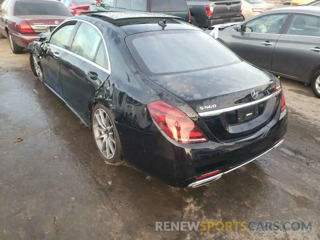 3 Photograph of a damaged car W1KUG8GB3LA569822 MERCEDES-BENZ S-CLASS 2020