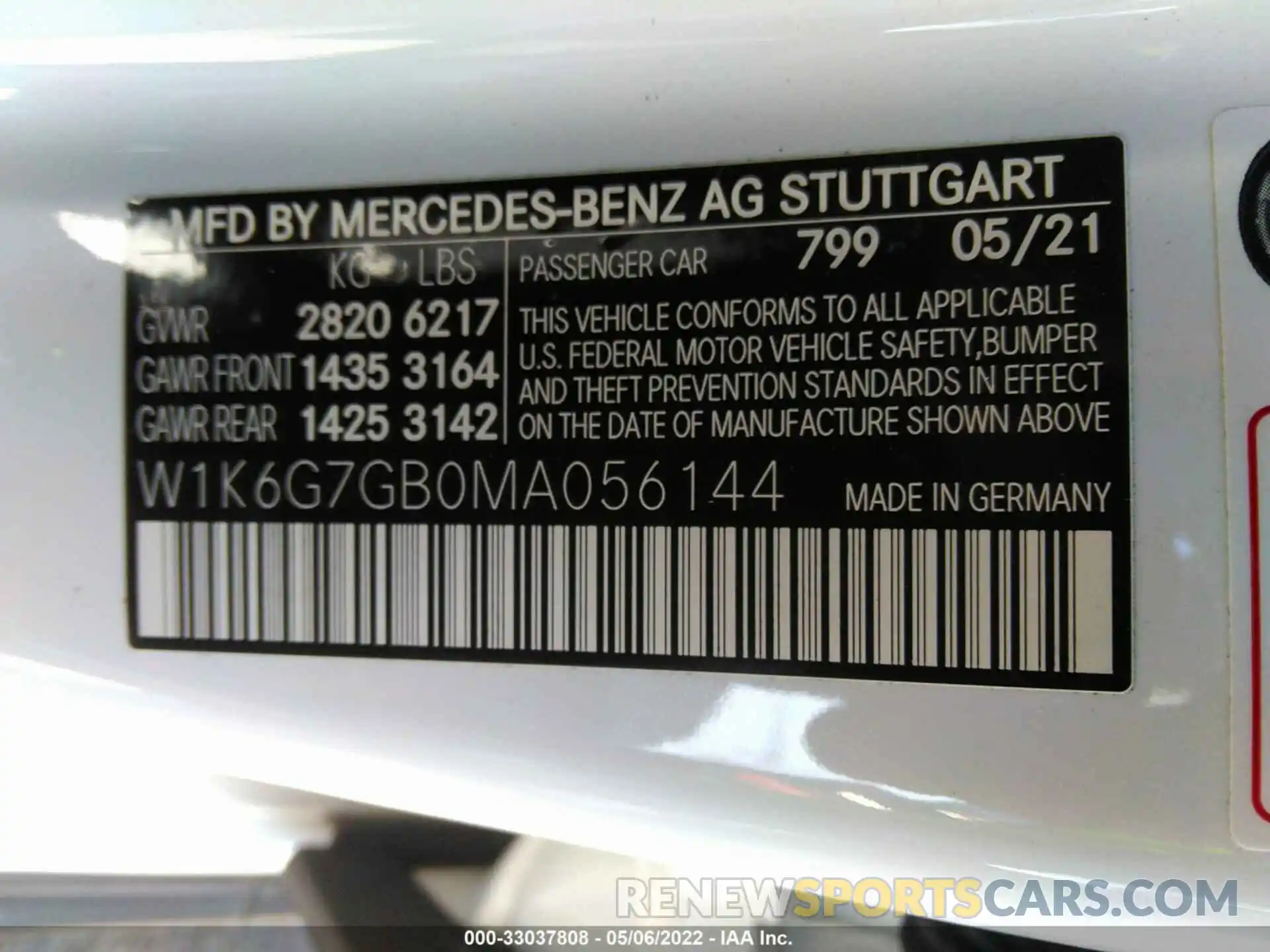 9 Photograph of a damaged car W1K6G7GB0MA056144 MERCEDES-BENZ S-CLASS 2021