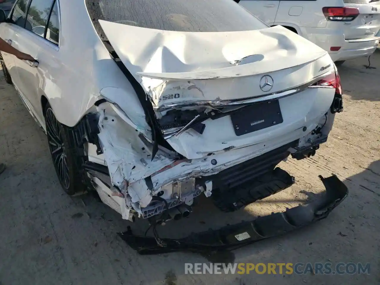 9 Photograph of a damaged car W1K6G7GB3MA023493 MERCEDES-BENZ S-CLASS 2021