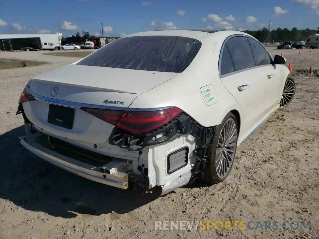 4 Photograph of a damaged car W1K6G7GB5MA024290 MERCEDES-BENZ S-CLASS 2021