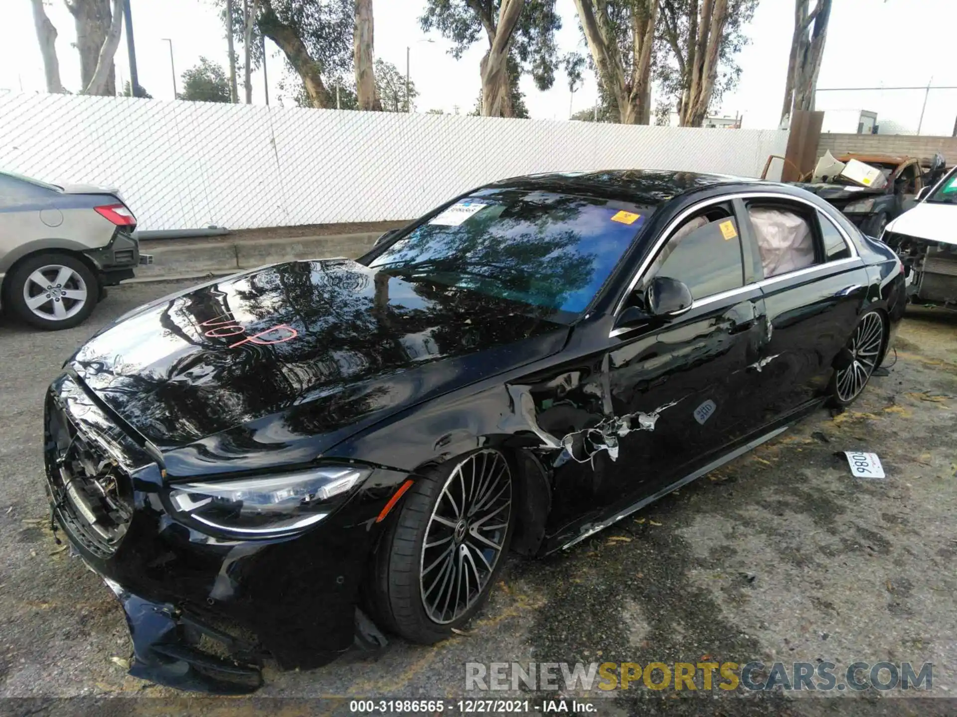 2 Photograph of a damaged car W1K6G7GB6MA045987 MERCEDES-BENZ S-CLASS 2021