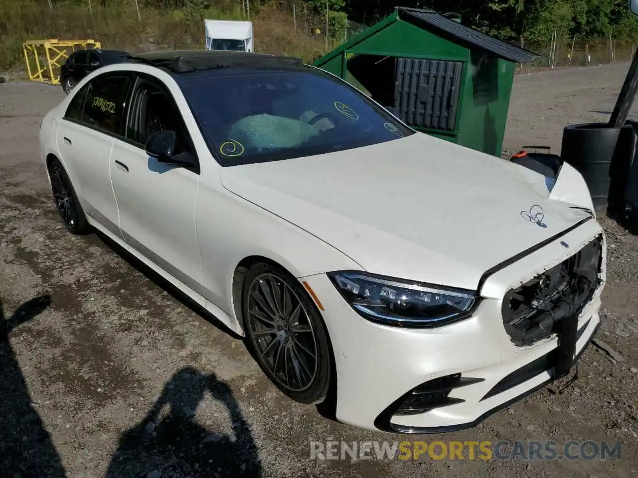 1 Photograph of a damaged car W1K6G7GB7MA048932 MERCEDES-BENZ S-CLASS 2021