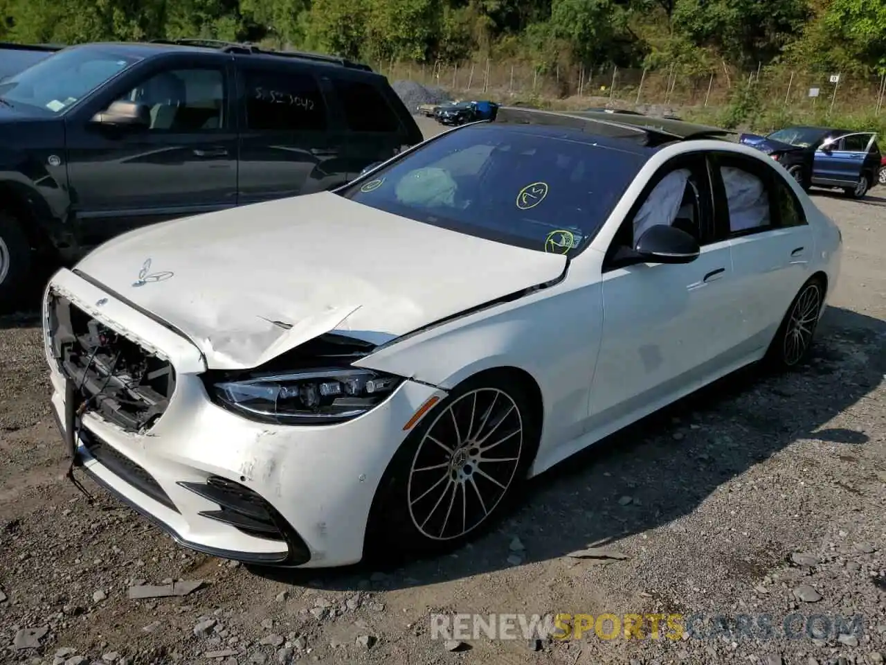 2 Photograph of a damaged car W1K6G7GB7MA048932 MERCEDES-BENZ S-CLASS 2021