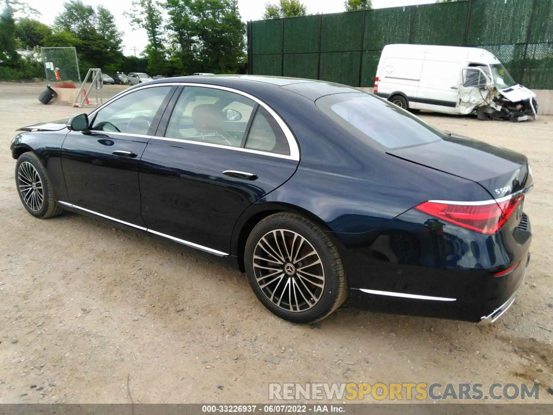 3 Фотография поврежденного автомобиля W1K6G6DB0NA122384 MERCEDES-BENZ S-CLASS 2022