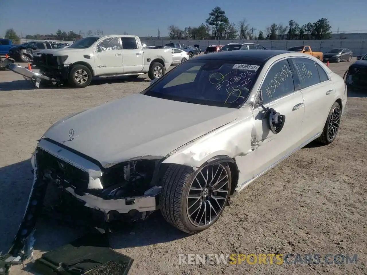 2 Photograph of a damaged car W1K6G6DB3NA092653 MERCEDES-BENZ S-CLASS 2022