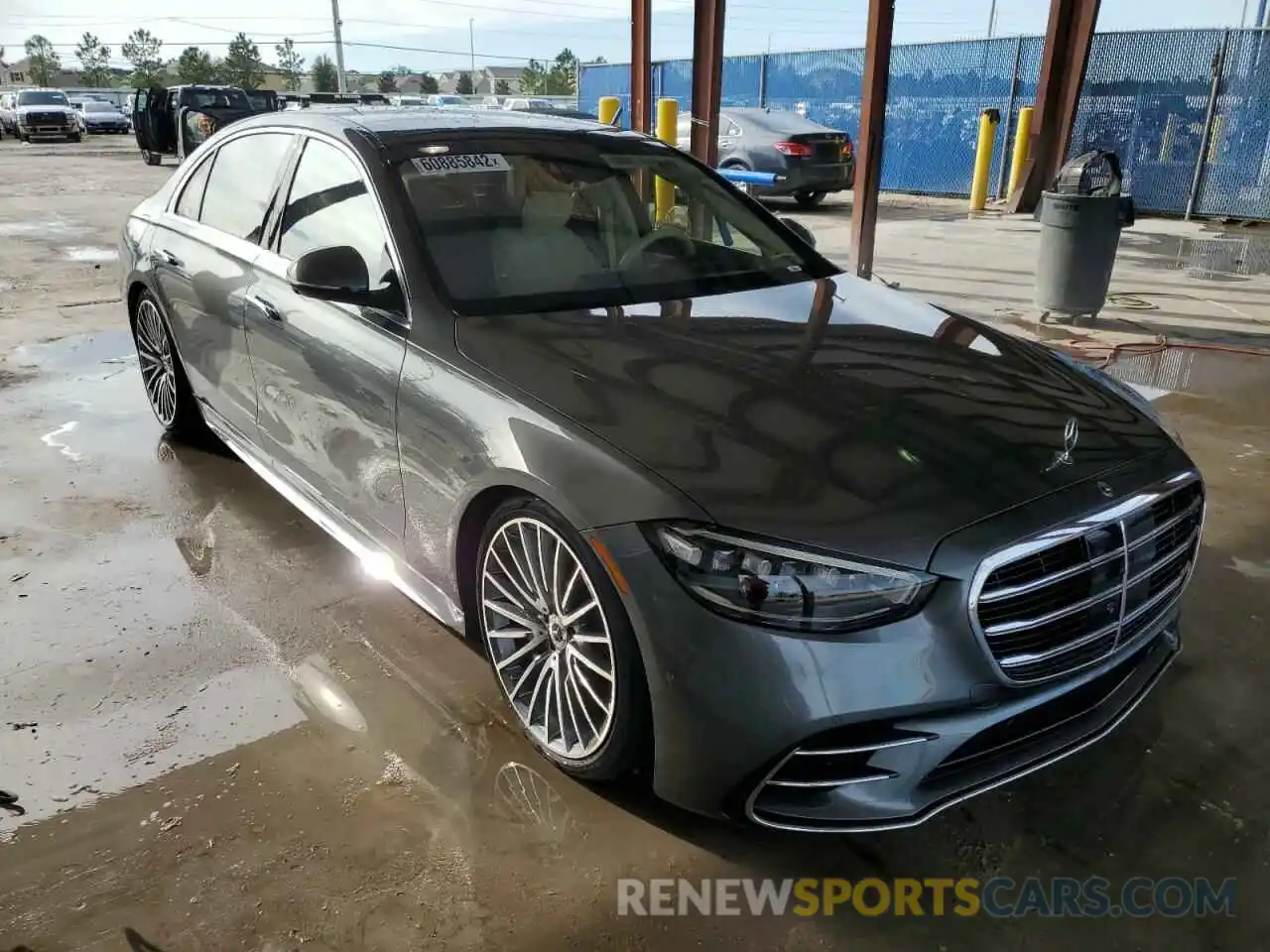 1 Photograph of a damaged car W1K6G7GB5NA071336 MERCEDES-BENZ S-CLASS 2022