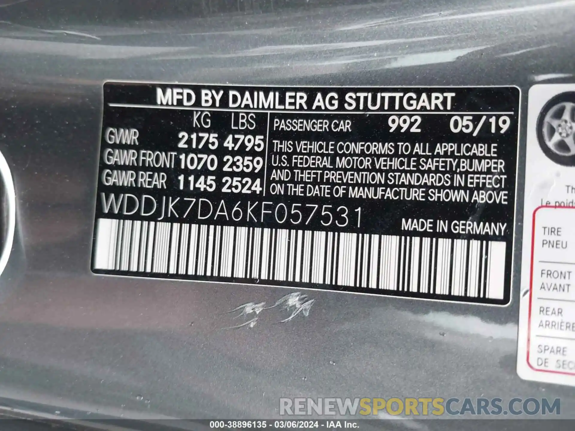 9 Photograph of a damaged car WDDJK7DA6KF057531 MERCEDES-BENZ SL 550 2019