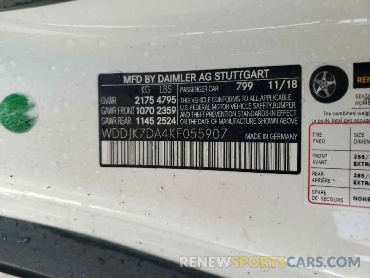 10 Photograph of a damaged car WDDJK7DA4KF055907 MERCEDES-BENZ SL-CLASS 2019