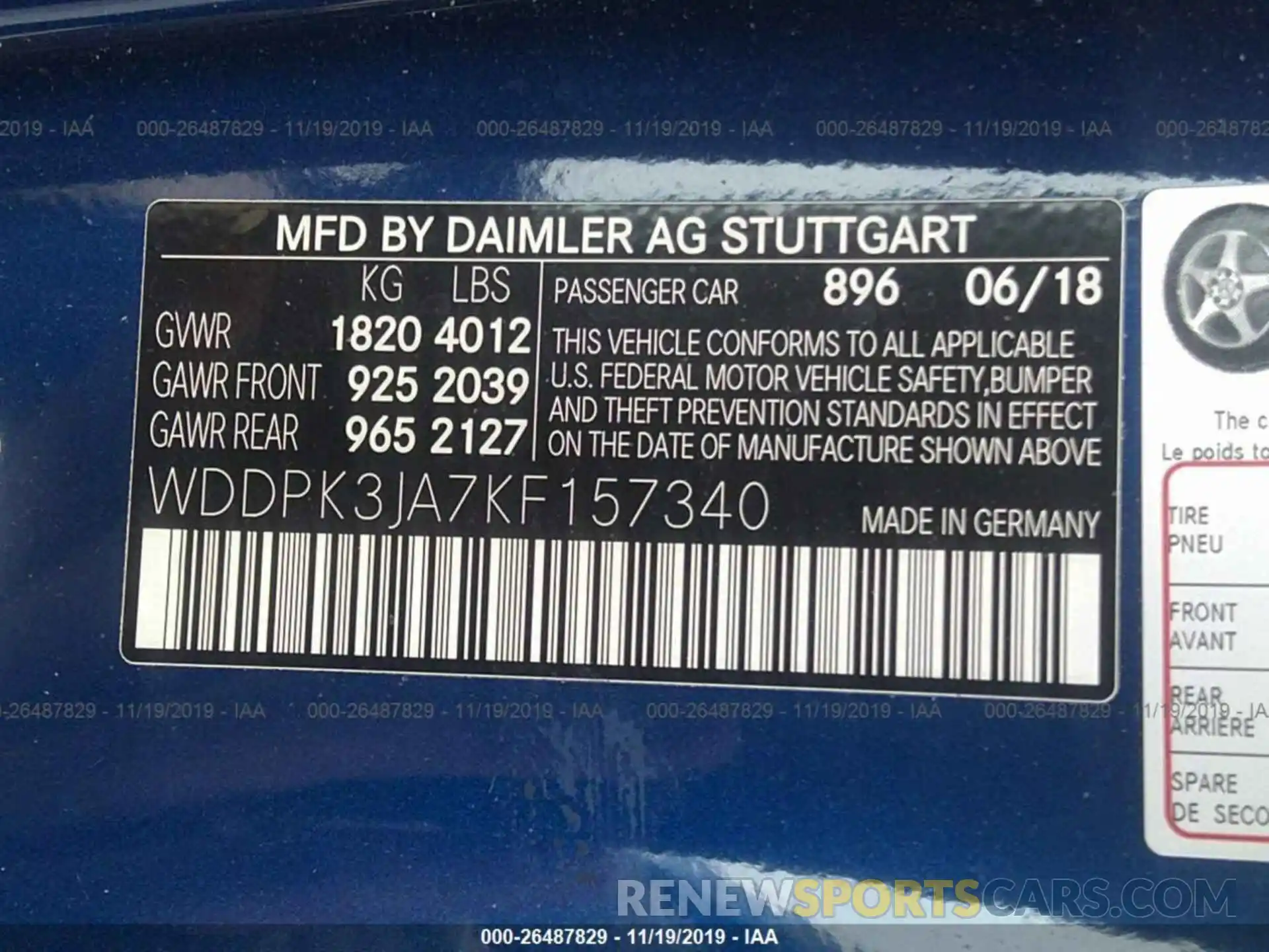 9 Photograph of a damaged car WDDPK3JA7KF157340 MERCEDES-BENZ SLC 2019