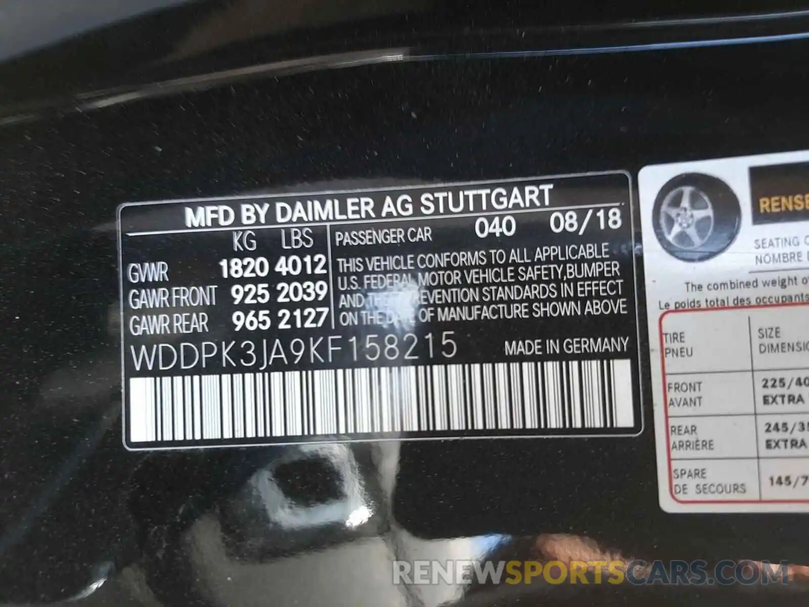 10 Photograph of a damaged car WDDPK3JA9KF158215 MERCEDES-BENZ SLC-CLASS 2019