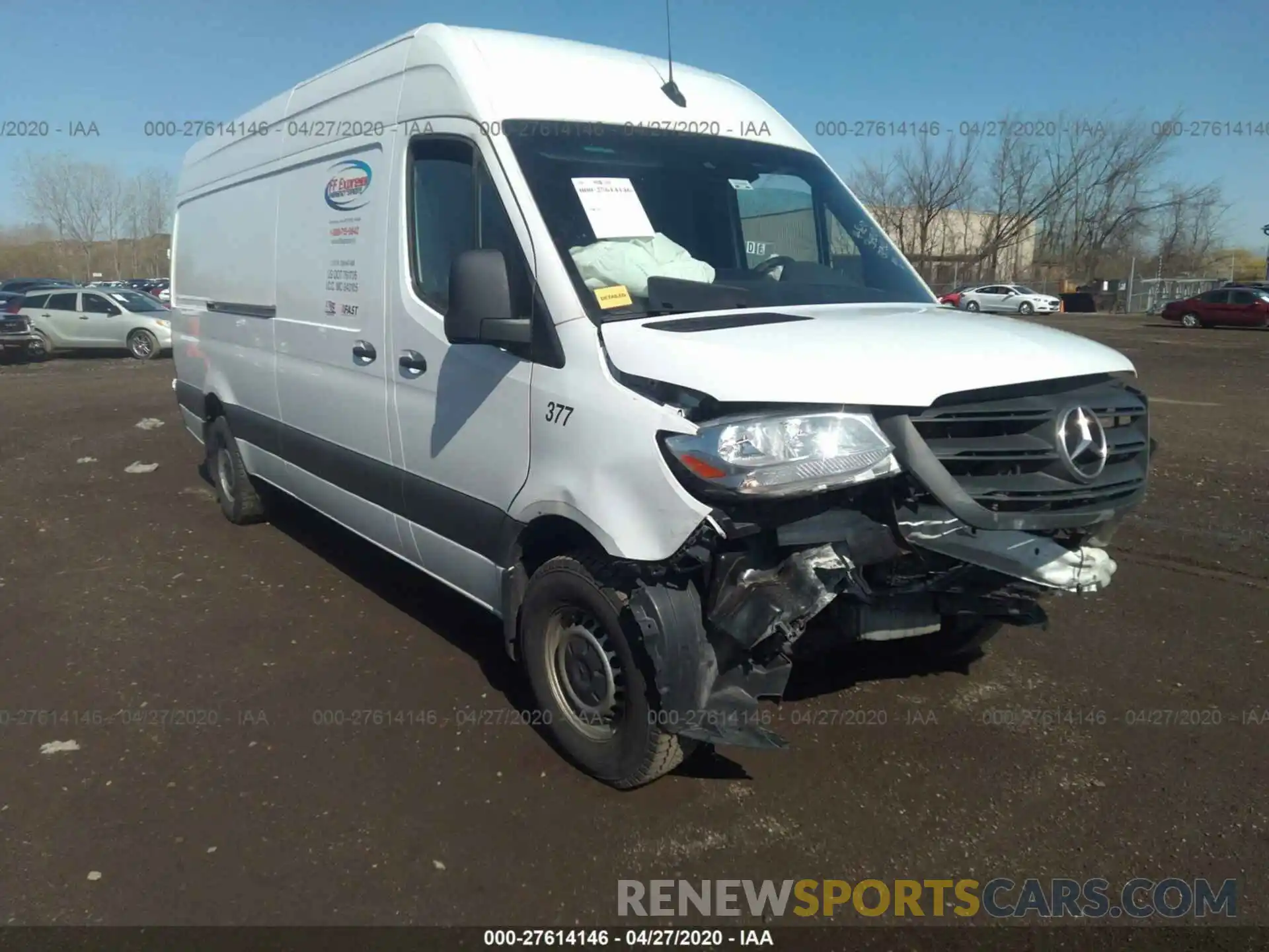 1 Photograph of a damaged car WD3BF1CD0KP131932 MERCEDES-BENZ SPRINTER 2019