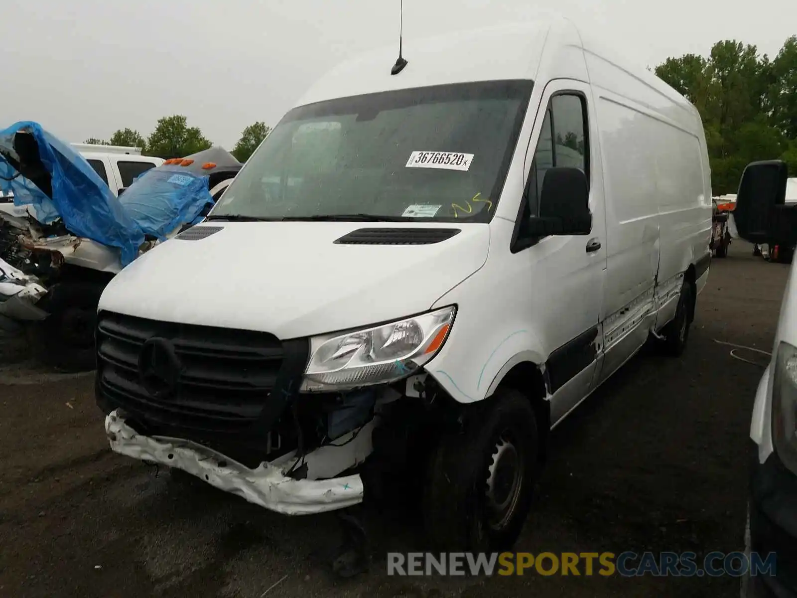 2 Фотография поврежденного автомобиля WD3PF1CD9KP185459 MERCEDES-BENZ SPRINTER 2019