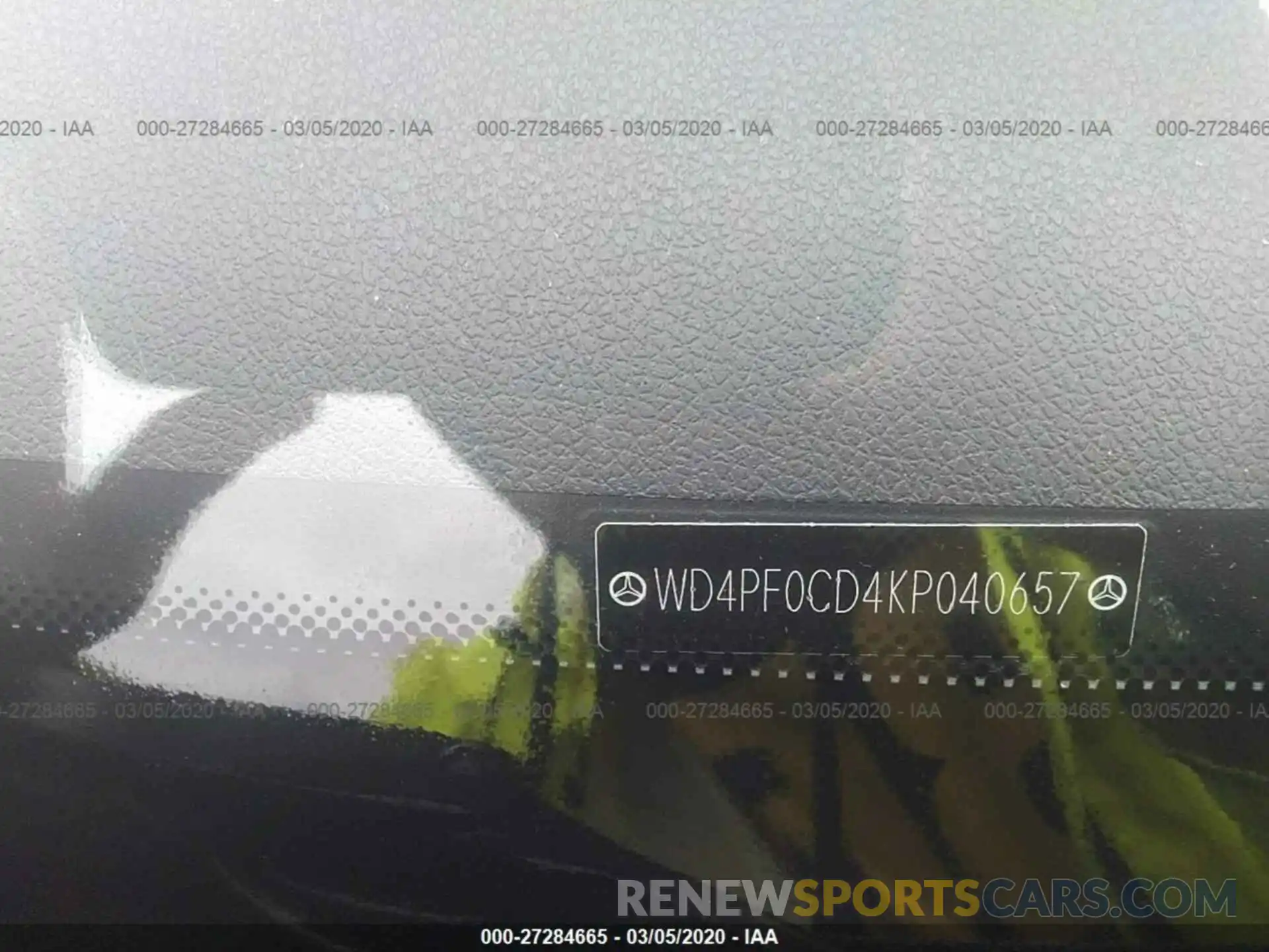 9 Photograph of a damaged car WD4PF0CD4KP040657 MERCEDES-BENZ SPRINTER 2019