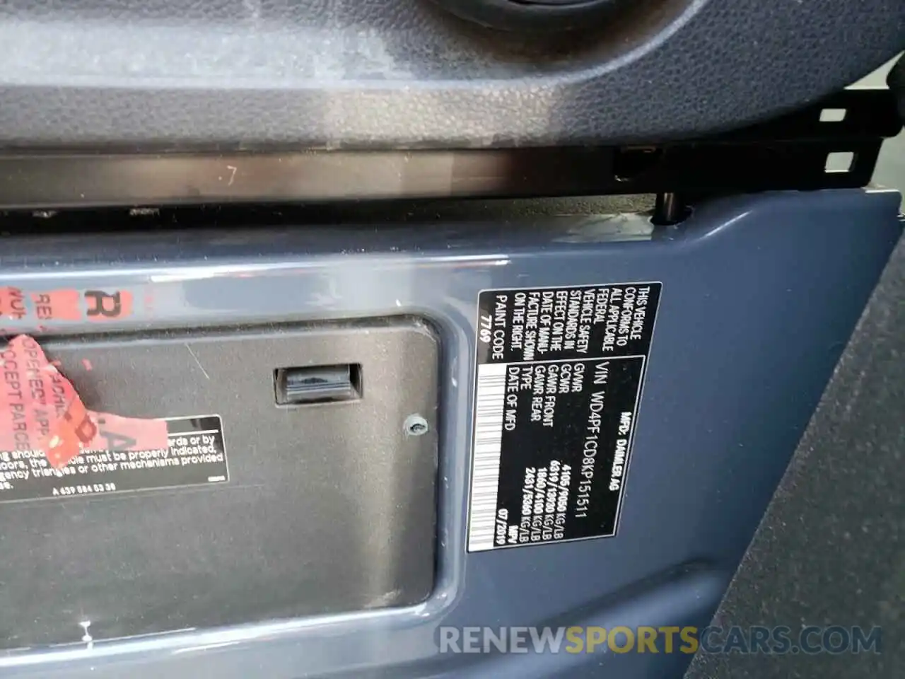 10 Photograph of a damaged car WD4PF0CDXKP085022 MERCEDES-BENZ SPRINTER 2019