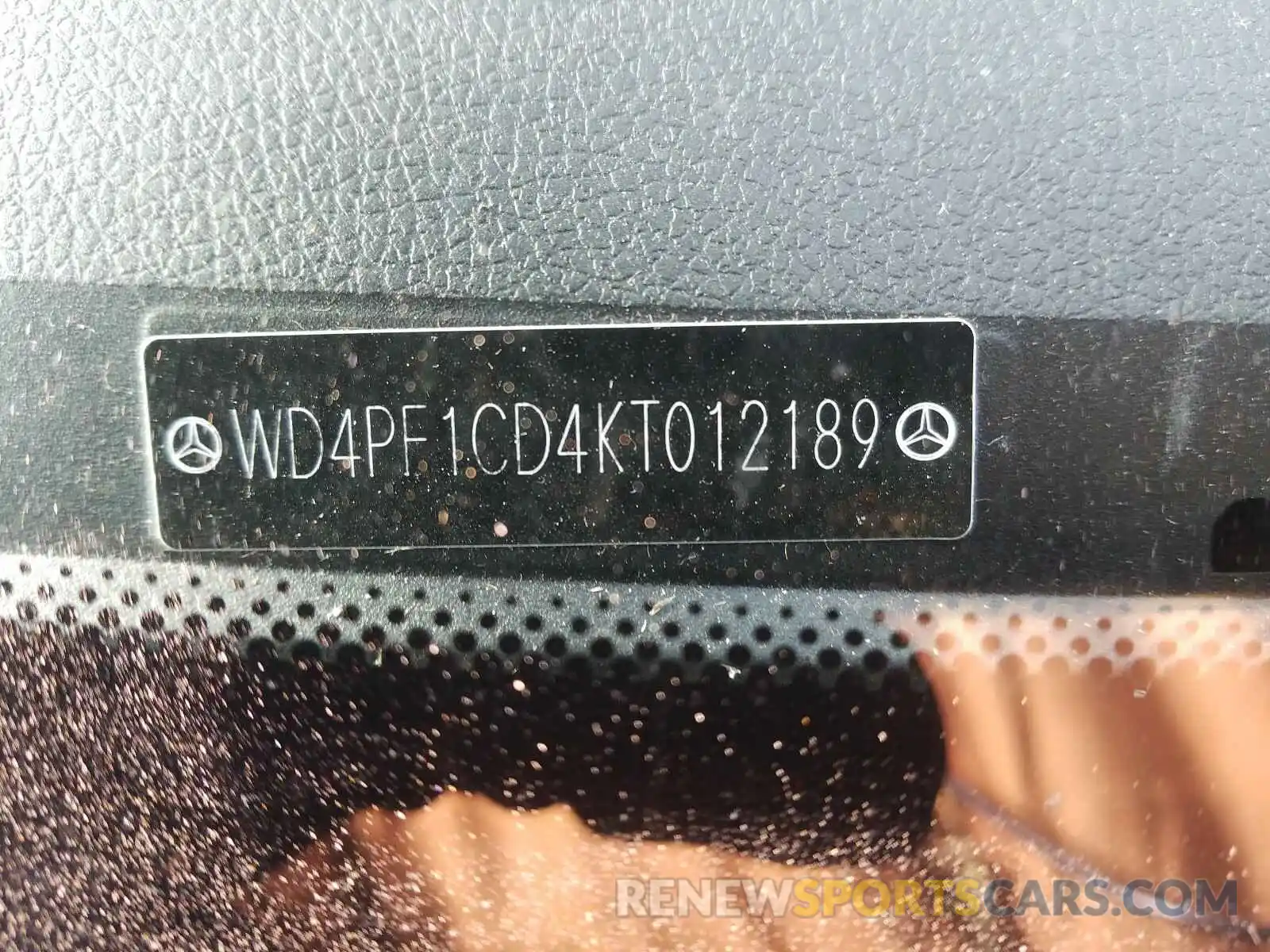 10 Photograph of a damaged car WD4PF1CD4KT012189 MERCEDES-BENZ SPRINTER 2019