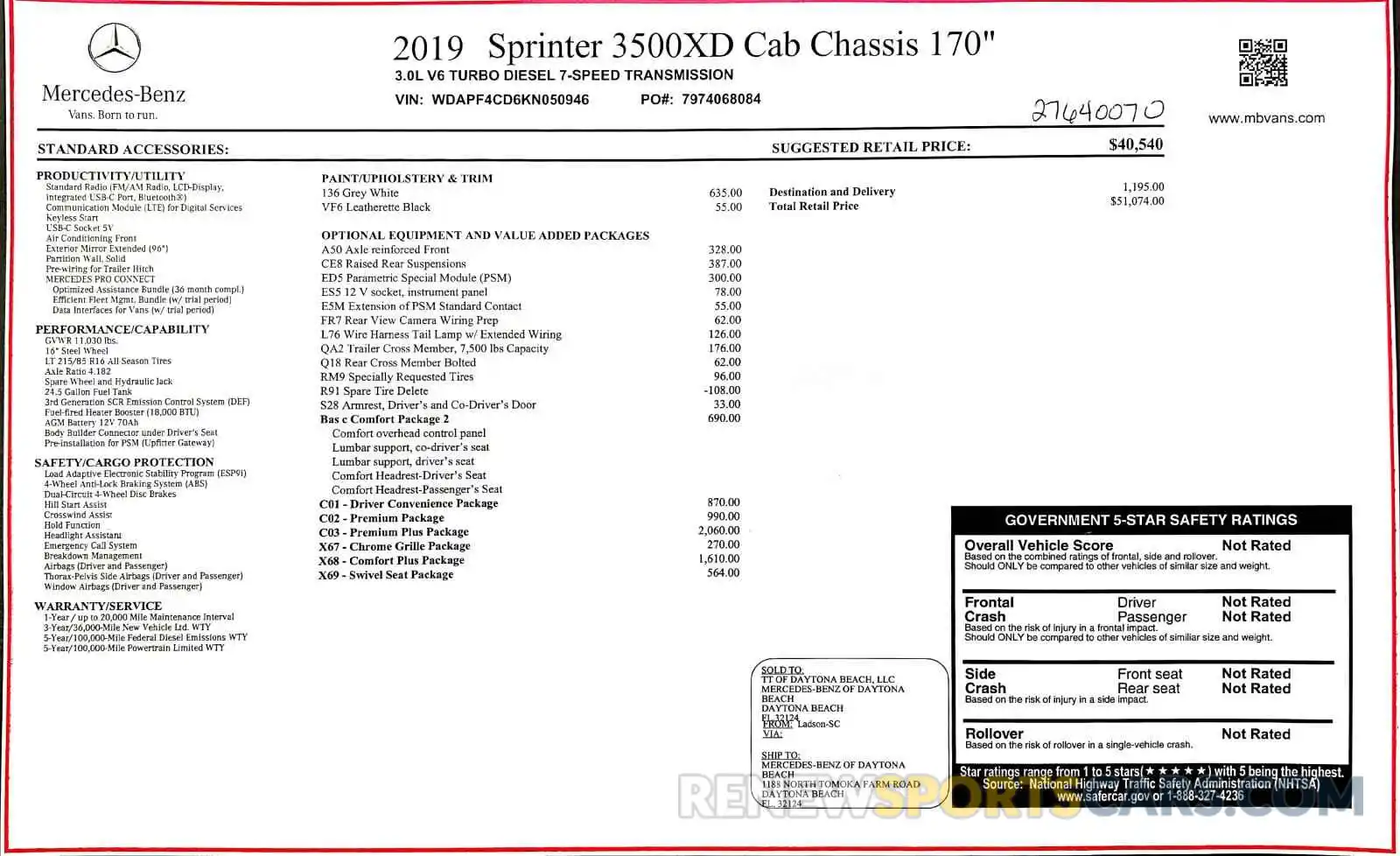 9 Photograph of a damaged car WDAPF4CD6KN050946 MERCEDES-BENZ SPRINTER 2019