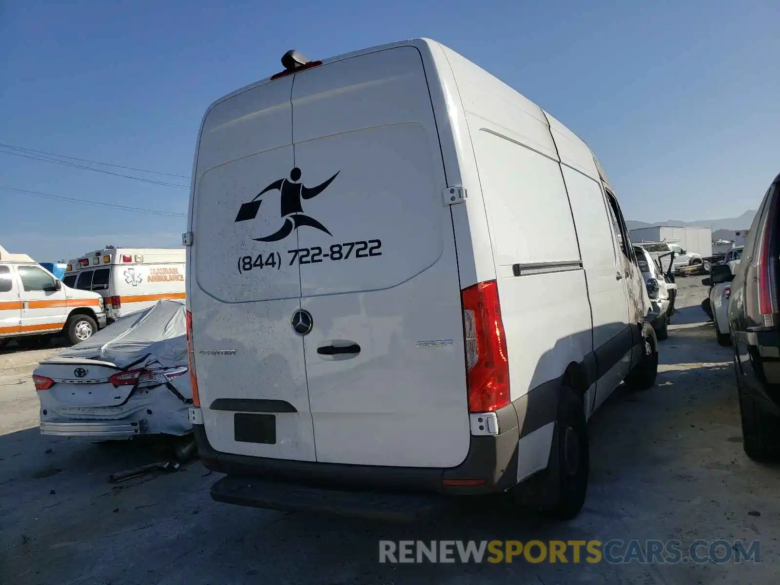 4 Фотография поврежденного автомобиля W1Y4EBHY4LP246971 MERCEDES-BENZ SPRINTER 2020