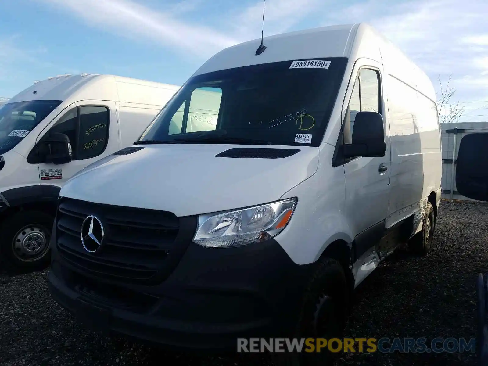 2 Photograph of a damaged car W1Y4EBHY4LT028360 MERCEDES-BENZ SPRINTER 2020