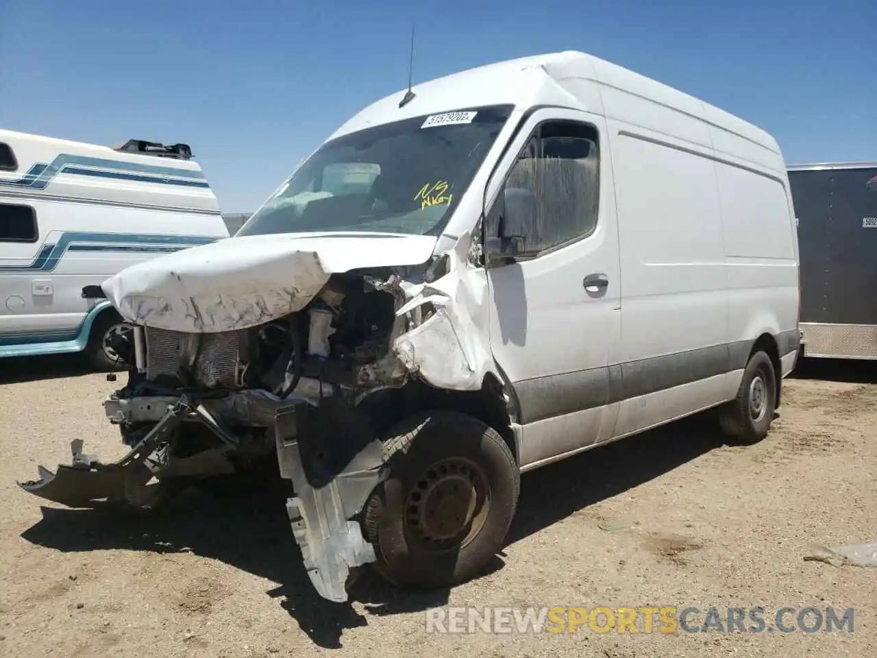 2 Photograph of a damaged car W1W4DBHY4MT054275 MERCEDES-BENZ SPRINTER 2021