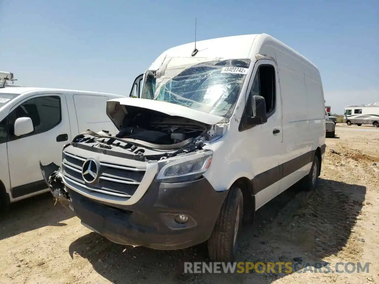 2 Photograph of a damaged car W1W4DBHY9MT048696 MERCEDES-BENZ SPRINTER 2021