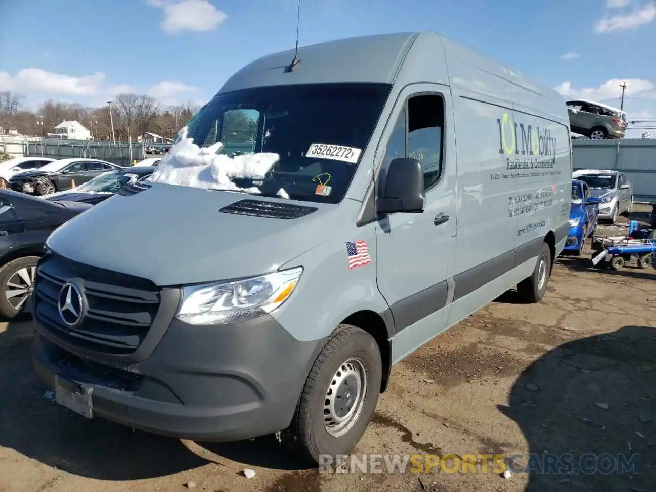 2 Фотография поврежденного автомобиля W1Y4ECHY2MT077113 MERCEDES-BENZ SPRINTER 2021