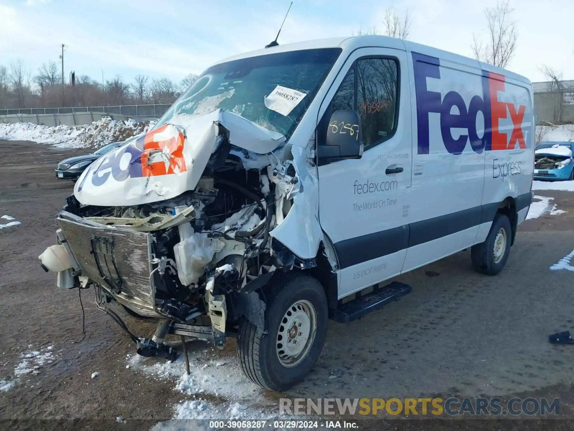 2 Photograph of a damaged car W1Y4EBVY2NT088239 MERCEDES-BENZ SPRINTER 2500 2022