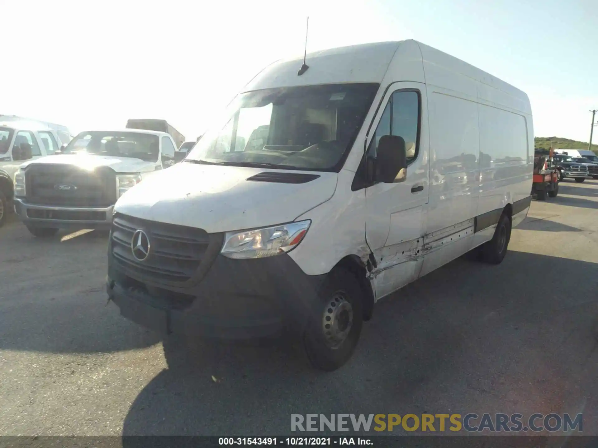 2 Photograph of a damaged car W1W8ED3Y6KP197705 MERCEDES-BENZ SPRINTER CARGO VAN 2019