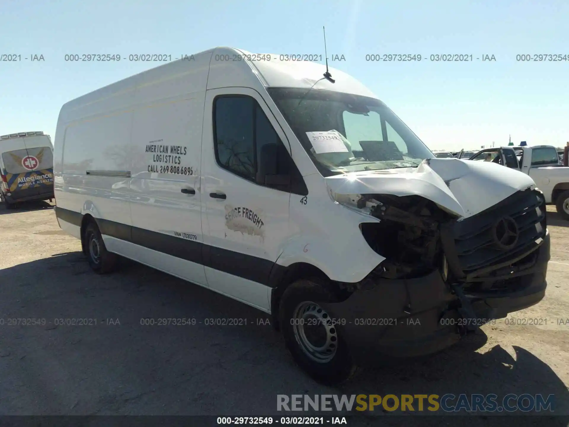 1 Photograph of a damaged car W1W4EDHY1LT030779 MERCEDES-BENZ SPRINTER CARGO VAN 2020