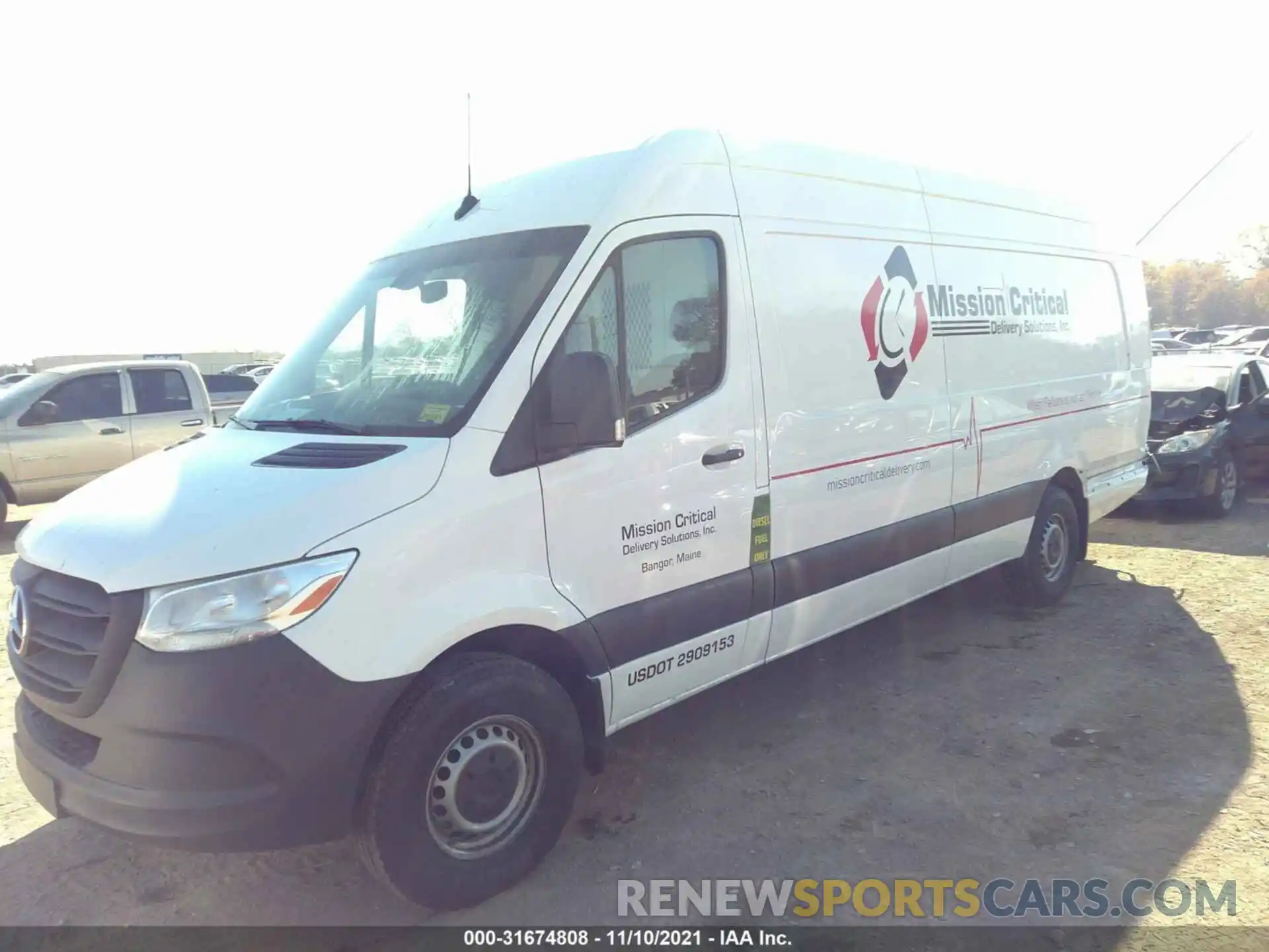 2 Photograph of a damaged car W1W4EDHY5LT023026 MERCEDES-BENZ SPRINTER CARGO VAN 2020