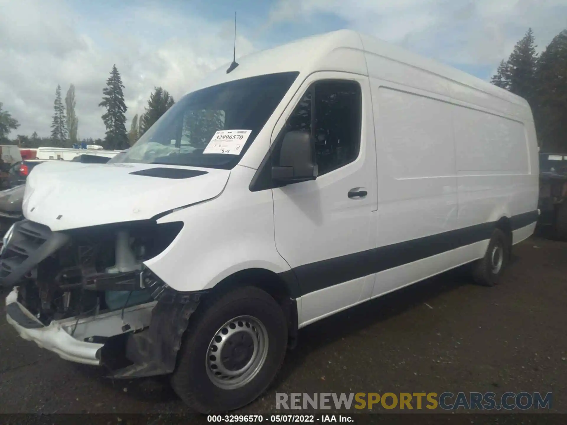 2 Photograph of a damaged car W1W4EDHY7LT037283 MERCEDES-BENZ SPRINTER CARGO VAN 2020