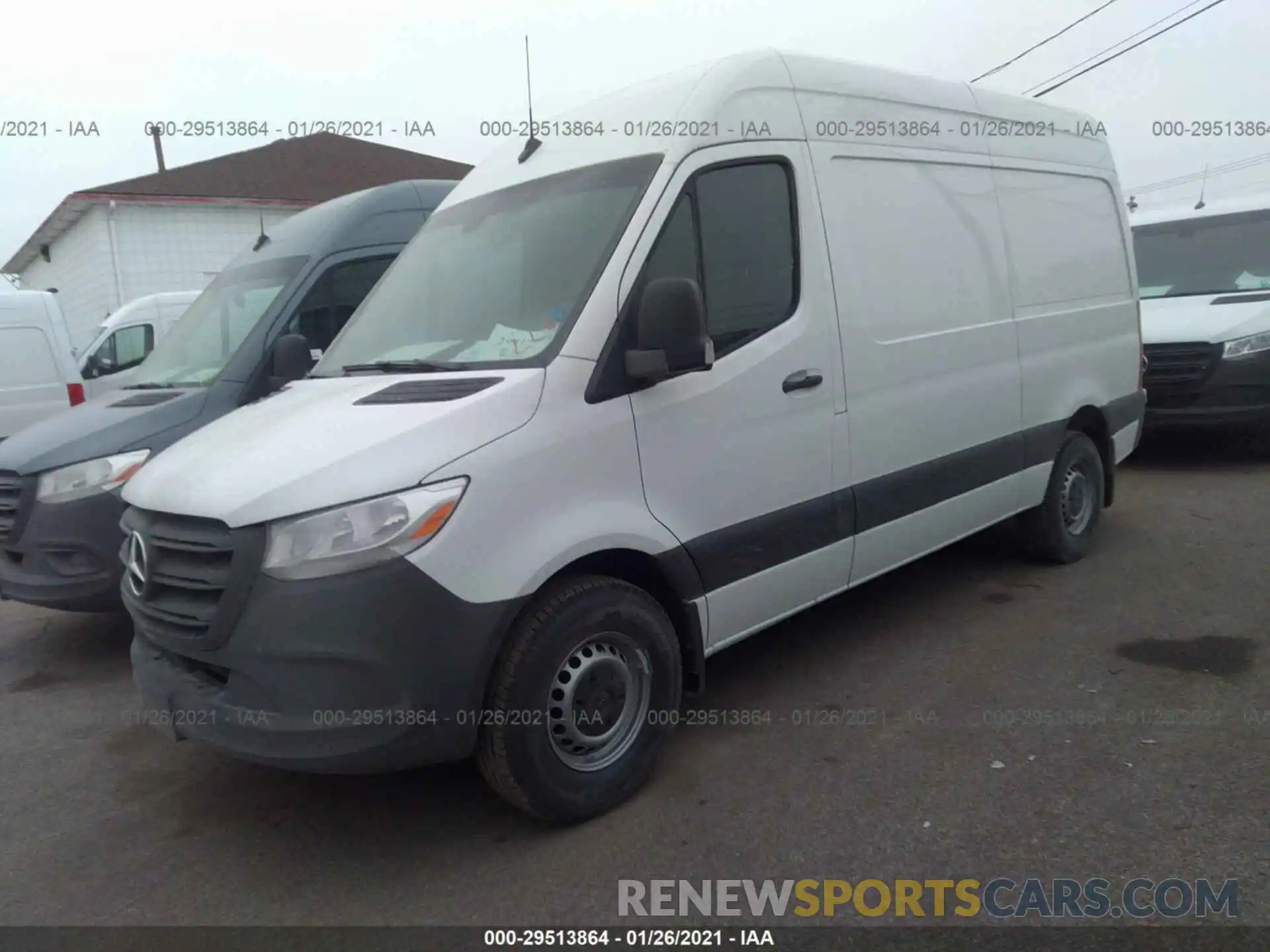 2 Фотография поврежденного автомобиля W1Y4EBHY9LT042383 MERCEDES-BENZ SPRINTER CARGO VAN 2020