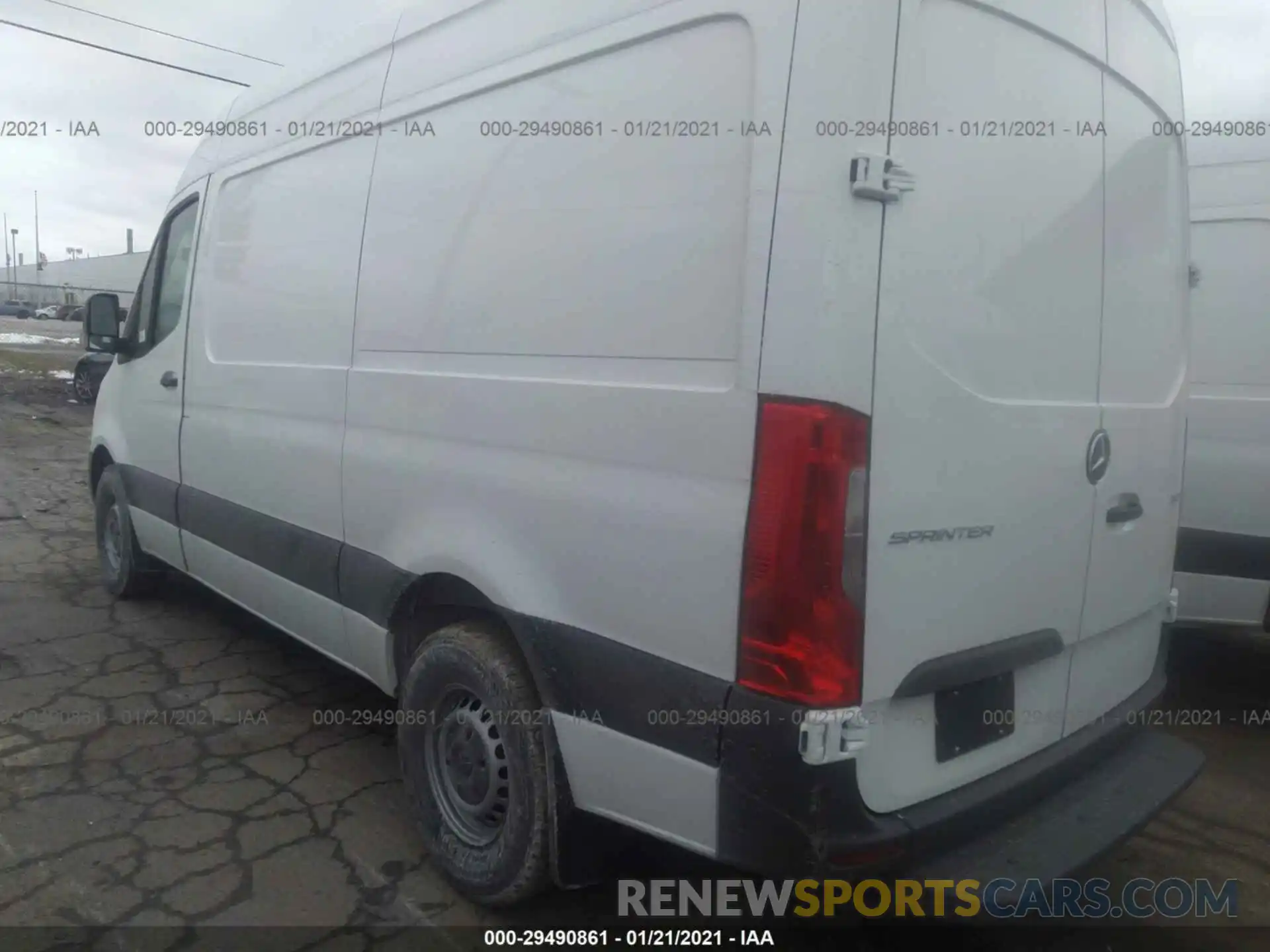 3 Фотография поврежденного автомобиля W1Y4ECHY0LT043444 MERCEDES-BENZ SPRINTER CARGO VAN 2020