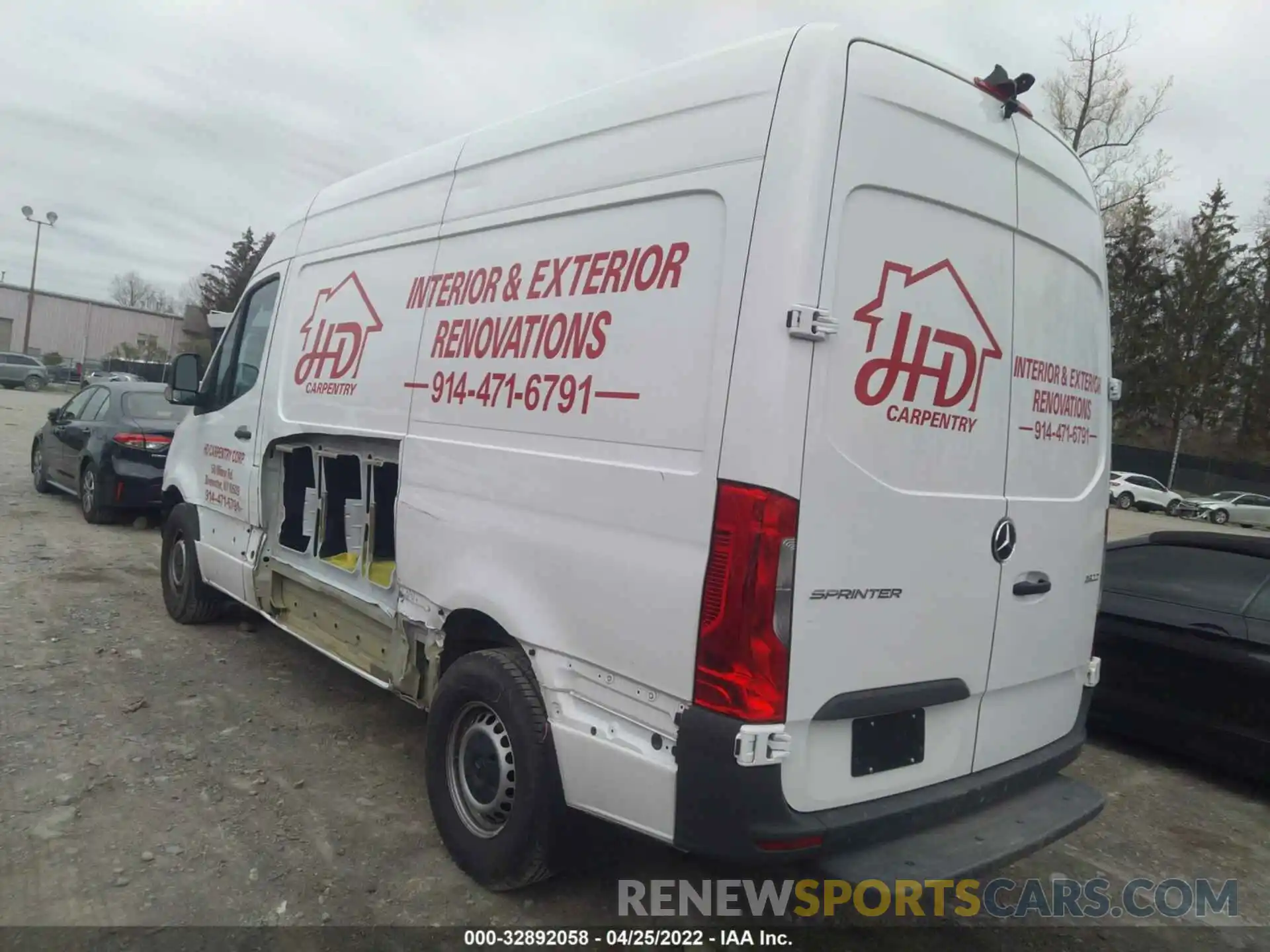 3 Фотография поврежденного автомобиля W1Y4DBHY5MT048749 MERCEDES-BENZ SPRINTER CARGO VAN 2021