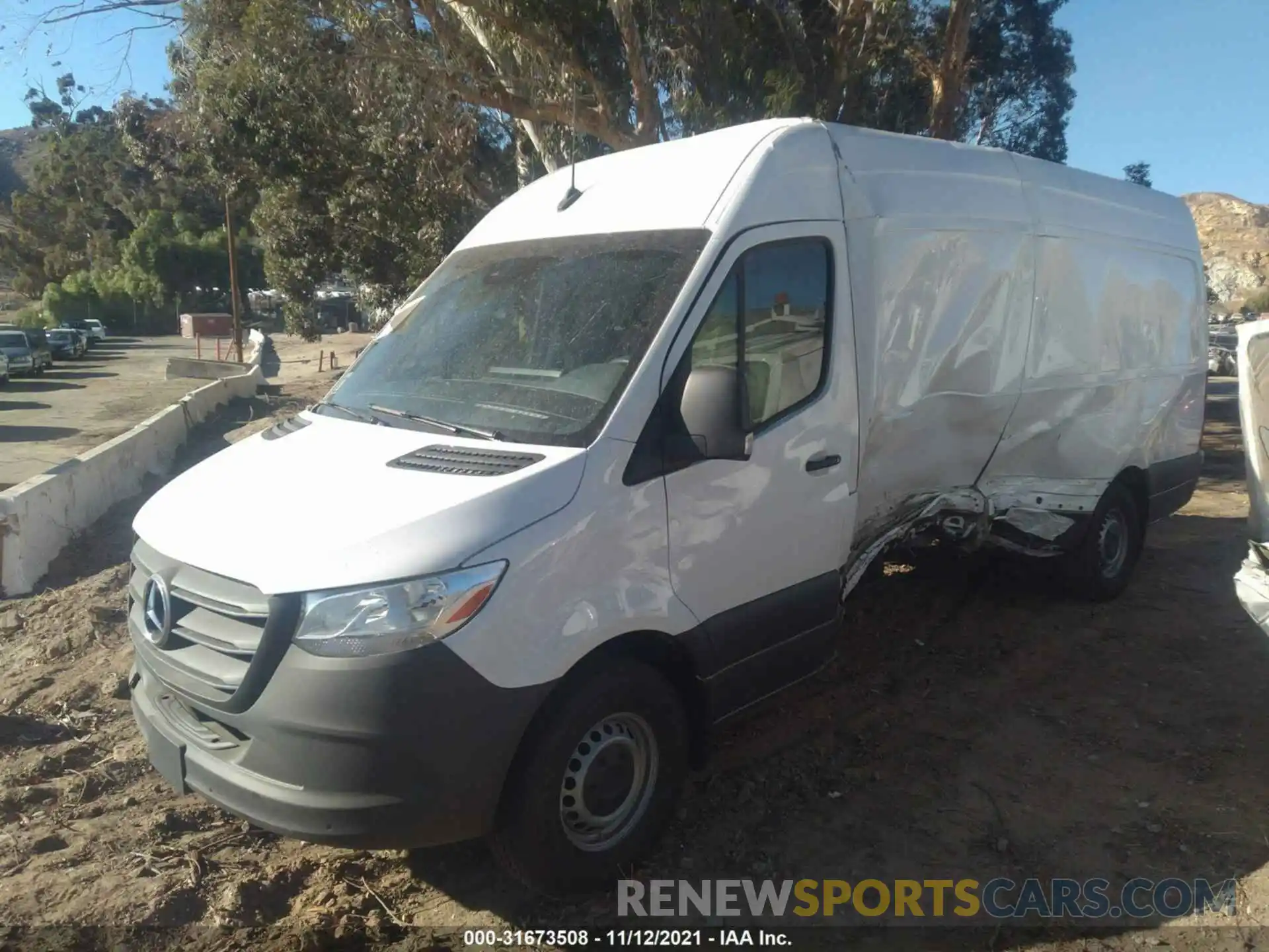 2 Photograph of a damaged car W1Y4DCHY9MT045522 MERCEDES-BENZ SPRINTER CARGO VAN 2021