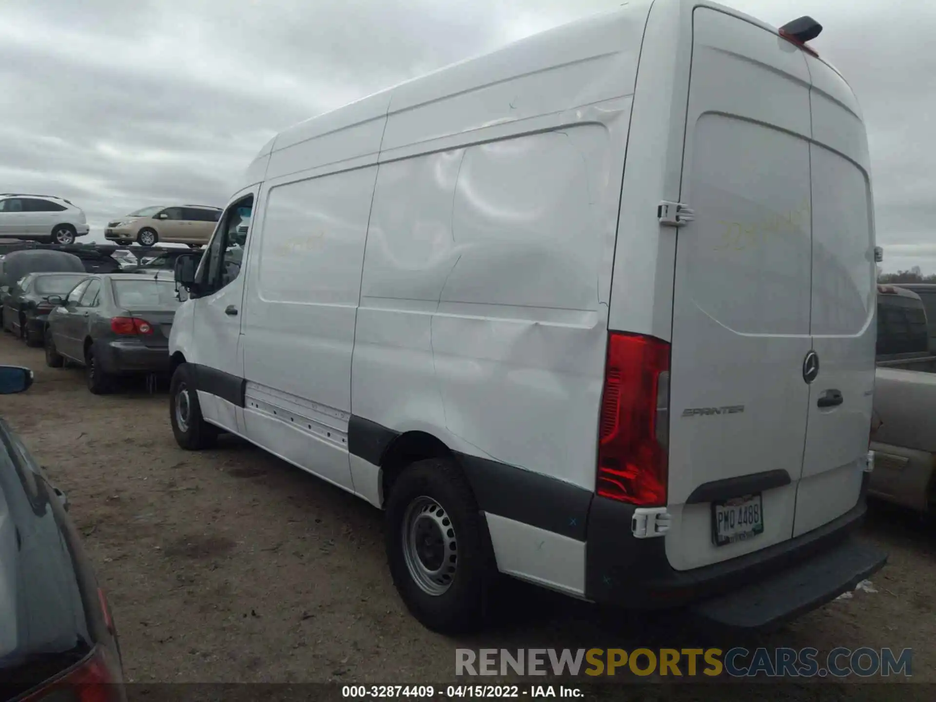 3 Фотография поврежденного автомобиля W1Y4EBHY8MT059306 MERCEDES-BENZ SPRINTER CARGO VAN 2021